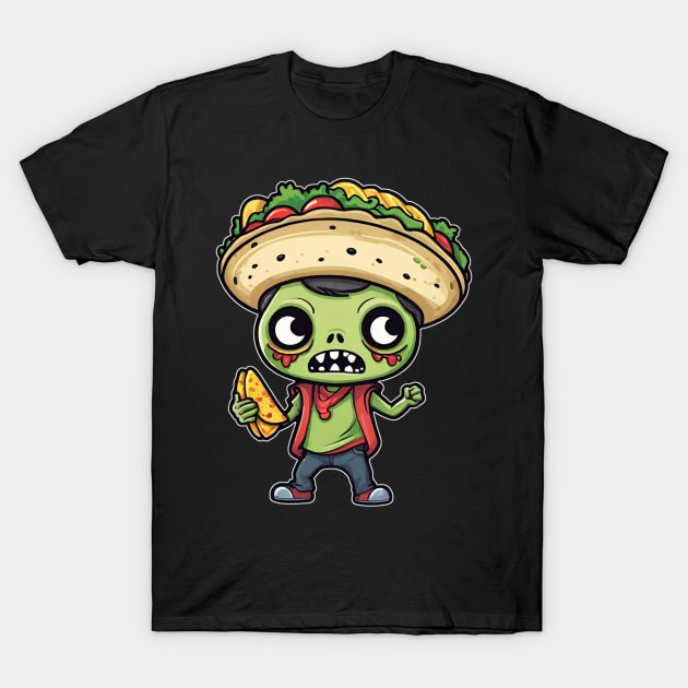 Nacho Taco Zombie T-Shirt by Grave Digs